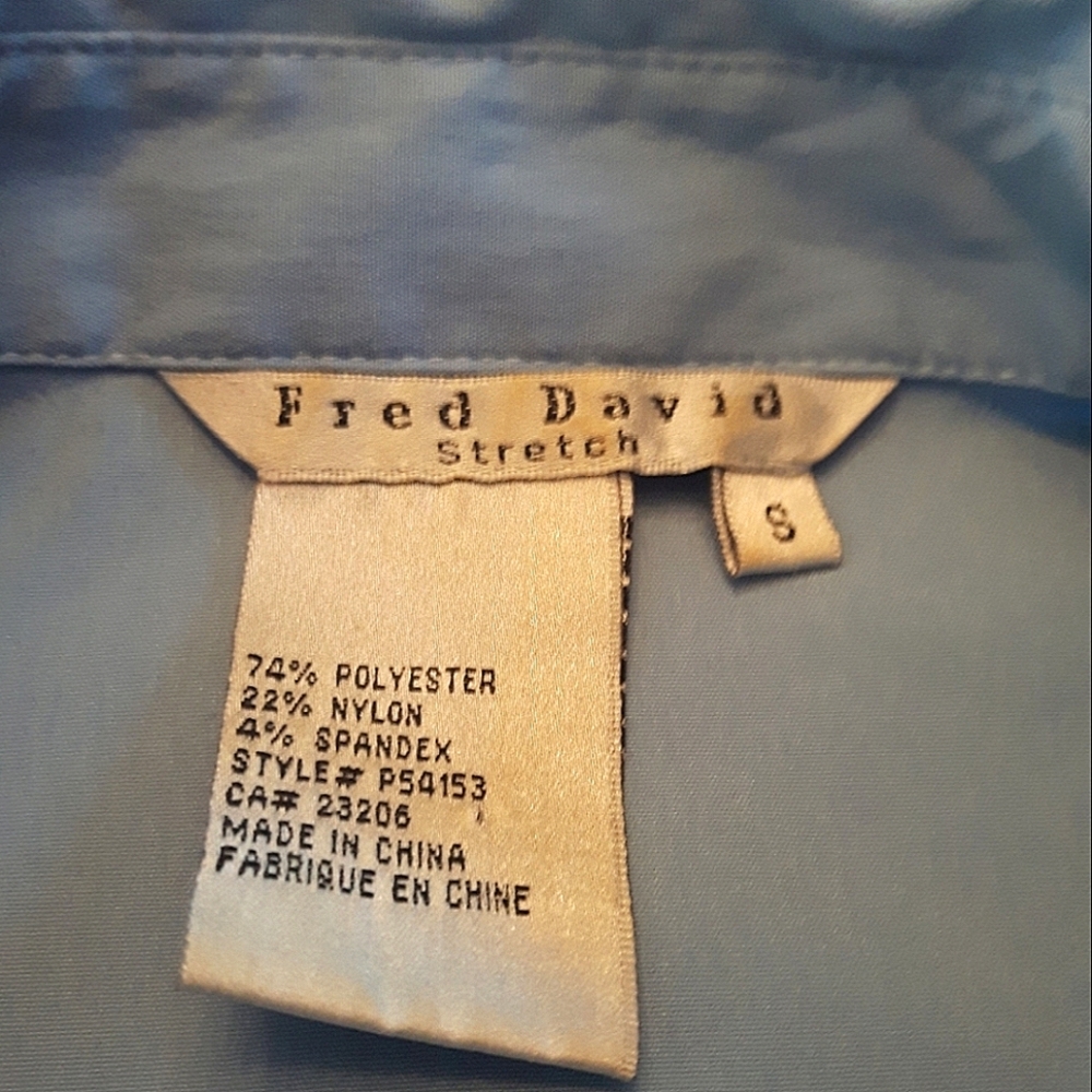 Vintage Blue Short Sleeve Button-Up Shirt - Picture 3 of 6